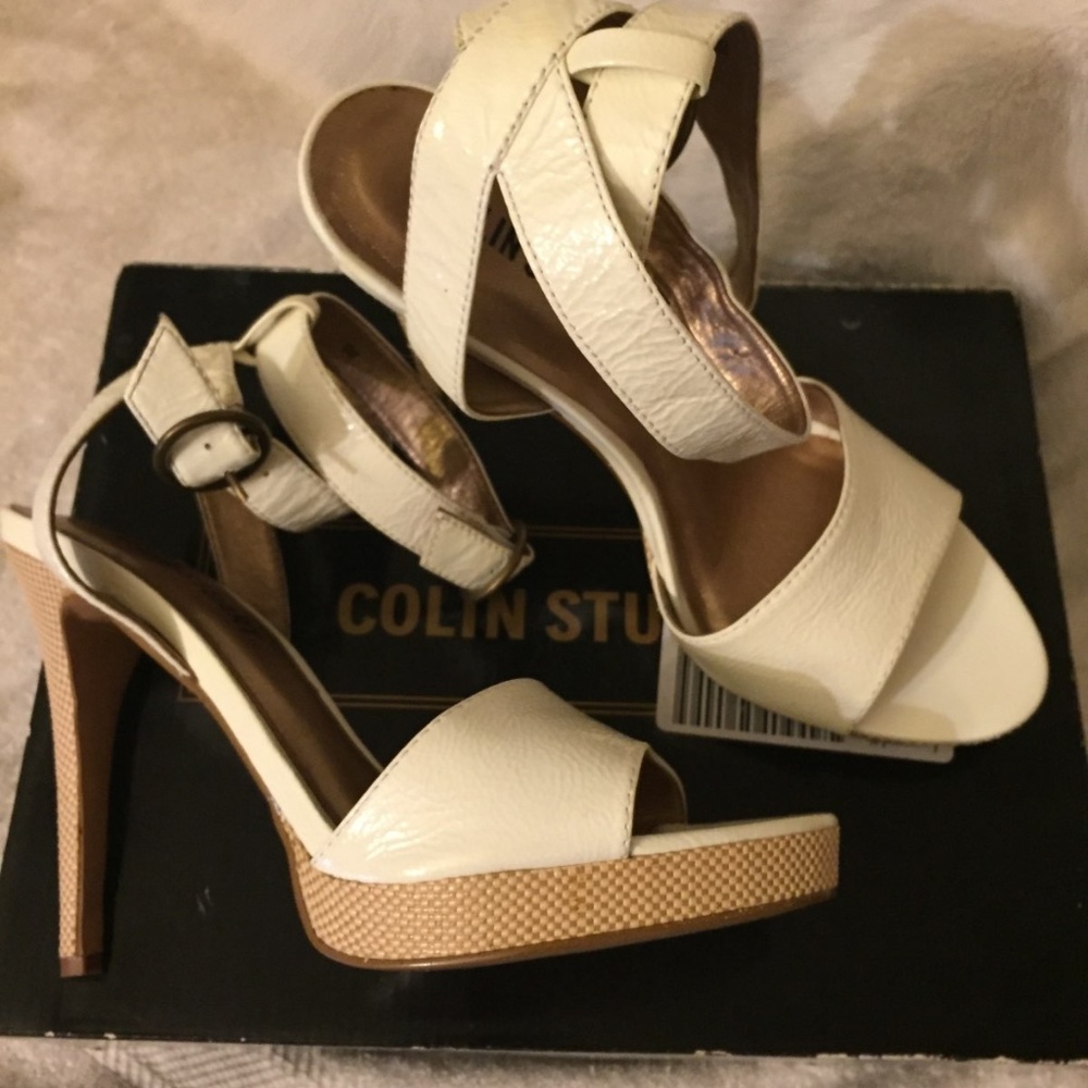 Colin Stuart white heels